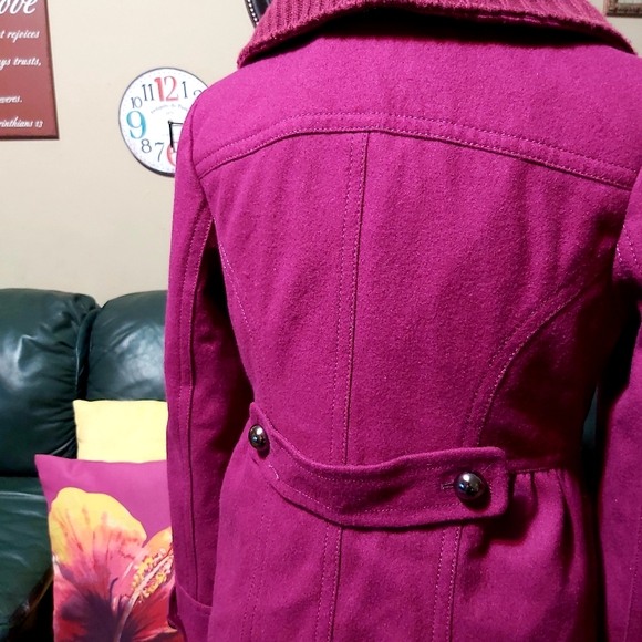 Delia's Fuschia Peacoat - Picture 6 of 11